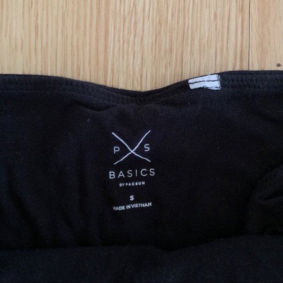 Pacsun Black Lettuce Edge Tube Top - Picture 3 of 4